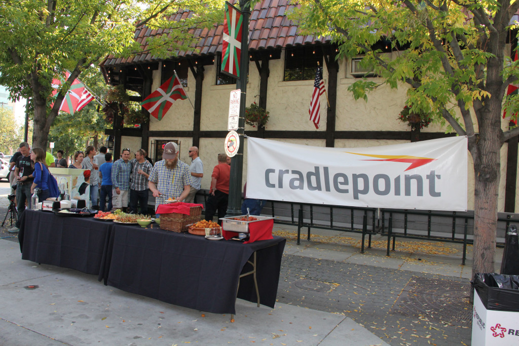 Sign for Cradlepoint block party