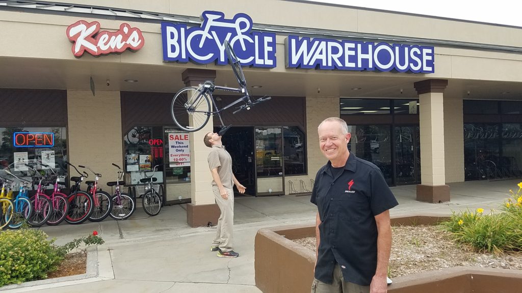 Ken's Bicycle Warehouse provided the bicycle that I'll use to attempt the record. Thanks!